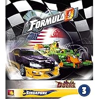 Formula D Board Game Singapore - Docks EXPANSION - Thrilling Night Races and Daring Challenges! Fast-Paced Strategy Game for Kids & Adults, Ages 8+, 2-10 Players, 60 Minute Playtime, Made by Zygomatic