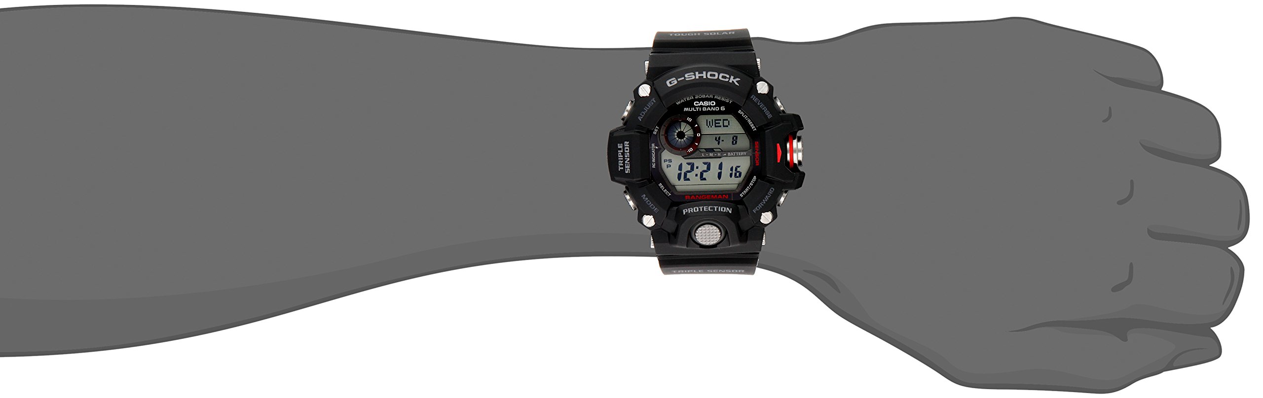 CASIO Men's GW-9400-1CR Master of G Stainless Steel Solar Watch