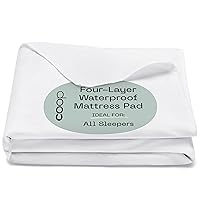 Coop Home Goods - Incontinence Bed Pads - Washable Pee Pads, Waterproof Mattress Pad, Reusable Bed Cover, Pads for Beds for Incontinence Adults, Seniors, Children, Pets - Queen (60 x 39.5)