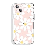 for iPhone 13 Mini Case Clear 5.4 Inch with Pattern Design, Protective Slim TPU Cover + Shockproof Bumper for Women and Girls (Daisy)