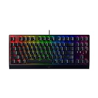 Razer BlackWidow V3 Tenkeyless (Green Switch) - Compact Mechanical Gaming Keyboard (Clicky Mechanical Switches, Compact Form Factor, Fully Programmable Keys) UK Layout | Black