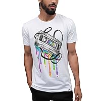 INTO THE AM Graphic Tshirts for Men S - 4XL Cool Edgy Trippy Design Casual Tees Streetwear Skeleton Skull