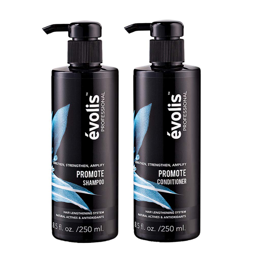 évolis PROMOTE Shampoo & Conditioner - Promote Hair Growth - Sulfate Free & Color Safe - For Dry, Damaged Hair - Hair Growth Stimulating Shampoo an...