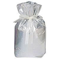Gift Mate 21174-2 2-Piece Drawstring Gift Bags, Jumbo, Diamond Silver