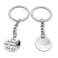10 Pieces Keyring Keychain Wholesale Suppliers Jewelry Clasps NL5V4L She Believed Tag