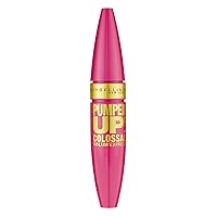 Maybelline Volum' Express Pumped Up Colossal Mascara, Washable Formula Infused with Collagen for Up To 16x Lash Volume, Glam Black, 1 Count