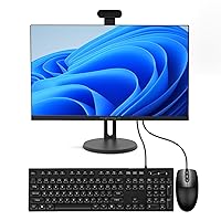 24” All-in-One Computers, Intel i5 Quad-Core Desktop Computer with Camera, 16G Ram 512G SSD IPS HD Display, WiFi Bluetooth for Home Entertainment Business Office