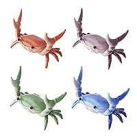 4PCS New Japanese Creative Cute Crab Pen Holder Weightlifting Crabs Pen Stand Pen Holder for Desk Stationery Gift for Pen Lovers, Shopwindow, Office