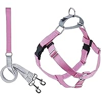 2 Hounds Design Freedom No Pull Dog Harness | Comfortable Control for Easy Walking |Adjustable Dog Harness and Leash Set | Small, Medium & Large Dogs | Made in USA | Solid Colors | 5/8
