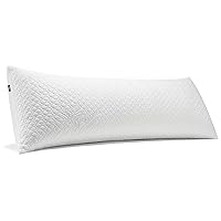 Extra Thick Body Pillow Memory Foam – Long Pillow for Adults – Thicker Inner Case – Soft & Cooling Double Pillowcases, 20 x 54 inches