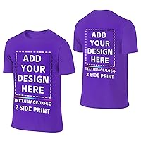 T Shirts Personalized Shirts Design Your Own T Shirt for Men Woman Custom Image Text Cotton T-Shirt