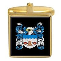 Bird Ireland Family Crest Surname Coat Of Arms Gold Cufflinks Engraved Box
