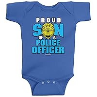 Threadrock Baby Boys' Proud Son of a Police Officer Infant Bodysuit