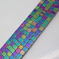 Ankom 6mm Beautiful Multicolor Hematite Square Loose Beads 15