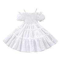 ACSUSS Baby Girls Princess Dress Bubble Sleeve A-line Ruffle Kids Tulle Tutu Dress Special Occasion Photo Shoot