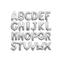 Happy Birthday Party Balloons Wedding Decorations Balloons 16inch Alphabet Foil Letter Balloon Kids Baby Shower Girl Supplies,Silver,A
