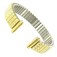 9-12mm Gilden Gold Tone Ladies Expansion Stainless Steel Watch Band