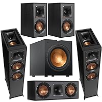 Klipsch Reference 5.1 Home Theater System with 2X R-625FA Dolby Atmos Floorstanding Speaker, R-12SW 12