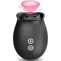 Rose Sex Toy for Women-Rose Sucking Sex Stimulator for Women with 9 Suction, G Spot Dildo Vibrator for Clitoral Nipple Stimulation, Personal Massager for Adult Sex Toys for Women Female