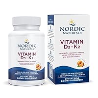 Vitamin D3 + K2, Orange Taste - 60 Soft Gels - Synergistic Support for Bones, Immune Function & Calcium Balance - Non-GMO - 60 Servings