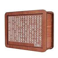 Wooden Money Counter Piggy Bank, Wooden Money Bank, Money Cash Saving Box, Wooden Money Box with Money Target and Number (5000)