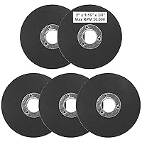 2 Inch Cut Off Wheel Metal Cutting Discs, 1/16in x 3/8in Arbor Double Reinforced Cutting Wheel Fit Most Mini Benchtop Chop Saws/Mini Miter Saw/Mini Table Saw/Die Grinder (5Pcs)