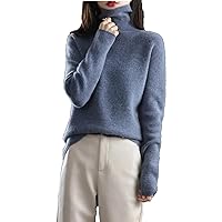 Autumn Winter Cashmere Sweater Women Half High Neck Thick Pullover Long Sleeve Bottoming Loose Warm Sweater