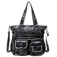 Angel Kiss Purses and Handbag for Women Soft PU Leather Shoulder Handbag Women Tote Satchel Bags Top Handle Satchel
