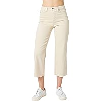 Judy Blue Women's High-Rise Garment Dyed Cropped Wide Leg Jeans 88802