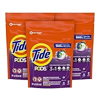 Tide PODS Laundry Detergent Soap Pods, Spring Meadow, 37 Count (Pack of 3 Bag Value Pack), Total 111 Count, HE Compatible