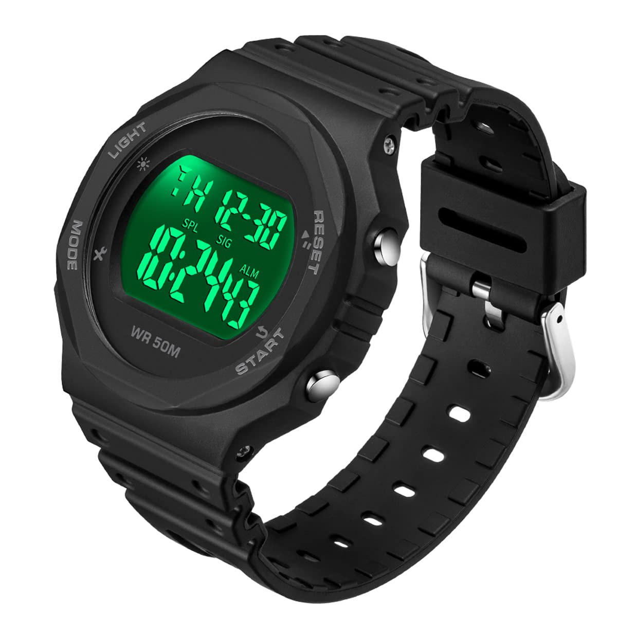 SEFWESRIG Watches for Women, Waterproof Digital Watch with Stopwatch Military Multifunctional Watch, Classic Outdoor LED Backlight Sports Watches
