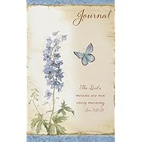 Christian Art Gifts Scripture Journal The Lord's Mercies Are New Every Morning Lamentations 3:22-23 Bible Verse Blue Floral Inspirational Notebook,128 Ruled Pages Flexcover 5.5” x 8.5”