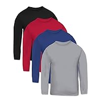 Multi Pack Hanes Men?s Cool Dri Long Sleeve Performance T-Shirt