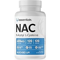 Bucked Up NAC Supplement (N-Acetyl Cysteine) 600mg Per Serving, Essentials (120 Servings, 120 Capsules)
