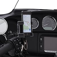 Ciro 50211 Smartphone/GPS Holder (Black Perch Mount With Charger For 1984-2016 Models (Excluding 2014-2016 Street Glide Models))