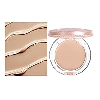 Traceless foundation concealer to cover acne marks and dark circles liquid foundation matte long-lasting moisturizing powder (01# jade porcelain color, 5 g)