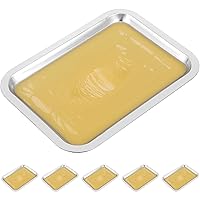 6Pcs Wax Dissection Tray, Stainless Steel Lab Dissecting Pan with Wax for Laboratory science experiments, 7 inches Width 9.8inches Length