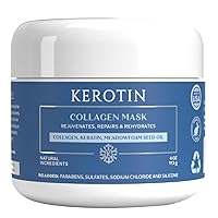 Kerotin Hair Mask - Collagen Hair Treatment with Keratin, Collagen, and Vitamin E, Repair Damaged Hair, Prevent Breakage, and Control Frizz. Made in the USA (Collagen Hair Mask)