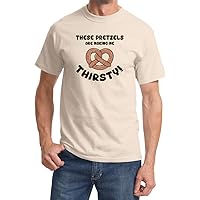 Mens Funny Shirt Thirsty Pretzels T-Shirt