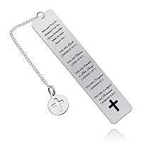 Christian Gifts for Women Bible Verse Bookmark for Book Lovers Inspirational Religious Gifts for Godchild Son Daughter Teens Girls Prayers Motivational Gift Baptism Easter Birthday Christmas Gifts