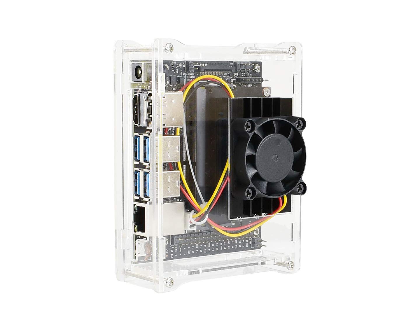 Waveshare Acrylic Case (Type A) and Dedicated Cooling Fan for The Jetson Nano Developer Kit