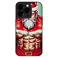 Father Christmas with Six-Pack Abs iPhone 14 Pro Max Case - Santa Claus Phone Case for iPhone 14 Pro Max - Themed iPhone 14 Pro Max Case Multicolor
