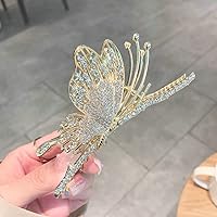 Women Butterfly Shape Hair Clips Rhinestone Decor Ponytailtail Claw Clip Accessori For Girl Accessory 15