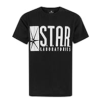 Flash TV Star Laboratories Boy's T-Shirt (11-12 Years) Black