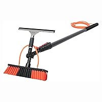 Brushes,Waterfed Telespole Window Cleaning with Squeegees, Cleaning Kit with Extension, Extendable Cleaning Tool for Conservatory Roof, Solar Panel Cleaning Equipment/9.0 M
