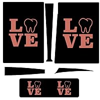 Love Teeth Fashion Sticker Compatible with P-S-5 Controller & Console 3 Pack Disc Edition PVC Skin Decal