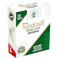 Nirdosh Herbal Cigarette 100% Tobacco Free & Nicotine Free - Natural Smoking Alternative - 20 Cigarettes (Clove Mint)