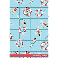 Swimming Journal: Notebook Journal For Teens and Adults | 120 Pages | Grey Lines | Glossy Cover | 6 x 9 In