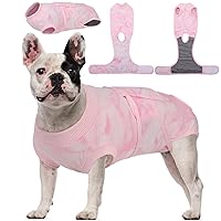 Kuoser Dog Recovery Suit for Male Female Dogs, Soft Dog Surgical Suit, Tie Dye Dog Onesie Bodysuit After Surgery, Pet Spay Suit Neuter Suits Alternative to Cone E-Collar, Puppy Anti Licking Shirt