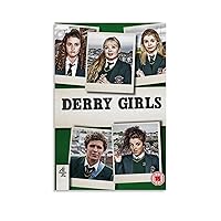 JILKMNB TV Series Poster Derry Girls Poster 2 Canvas Painting Wall Art Poster for Bedroom Living Room Decor 08x12inch(20x30cm) Unframe-style